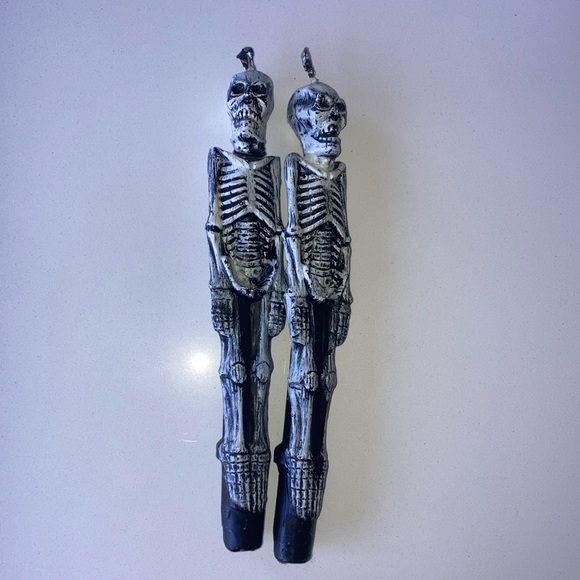 Two Skeleton Candle sticks - Picture 4 of 4